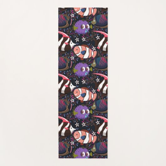 Patroon waterdieren | leven onder water in de ocea yogamat (Voorkant)