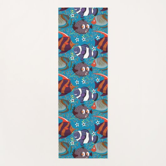 Patroon waterdieren | leven onder water in de ocea yogamat (Voorkant)