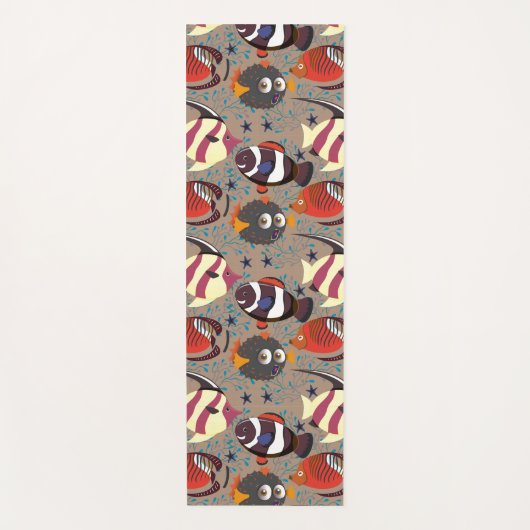 Patroon waterdieren | leven onder water in de ocea yogamat (Voorkant)