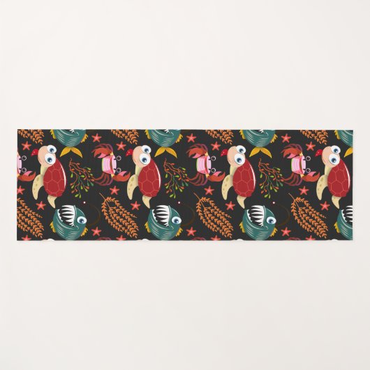 Patroon waterdieren | leven onder water in de ocea yogamat (Voorkant (horizontaal))