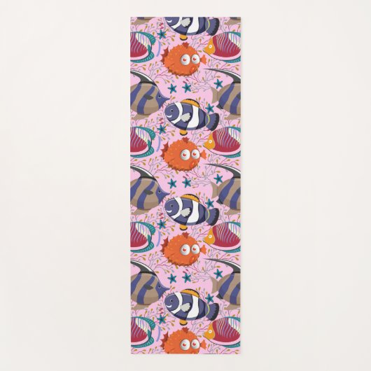 Patroon waterdieren | leven onder water in de ocea yogamat (Voorkant)