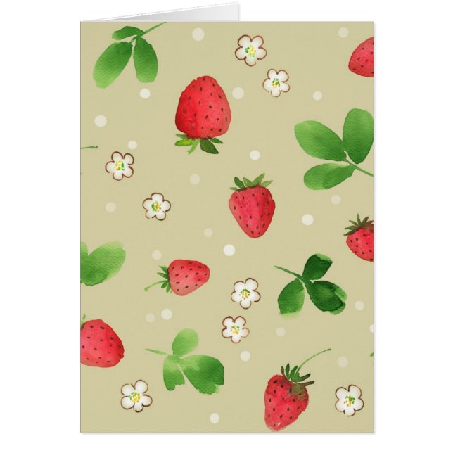 patroon waterverf aardbeien (Voorkant)