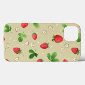 patroon waterverf aardbeien Case-Mate iPhone case (Achterkant (horizontaal))