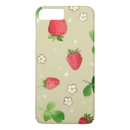 patroon waterverf aardbeien Case-Mate iPhone case (Achterkant)