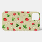 patroon waterverf aardbeien Case-Mate iPhone case (Achterkant (horizontaal))
