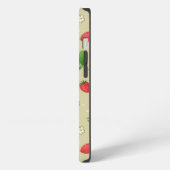 patroon waterverf aardbeien iPhone hoesje (Linkerkant)