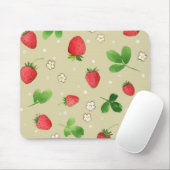 patroon waterverf aardbeien muismat (Met muis)
