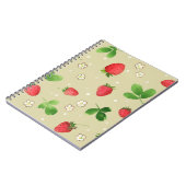 patroon waterverf aardbeien notitieboek (Linkerzijde)
