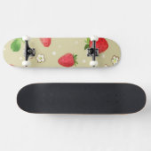 patroon waterverf aardbeien persoonlijk skateboard (Horizontaal)