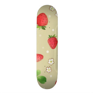 patroon waterverf aardbeien persoonlijk skateboard