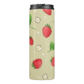 patroon waterverf aardbeien thermosbeker (Achterkant)