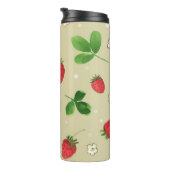 patroon waterverf aardbeien thermosbeker (Geroteerd rechts)