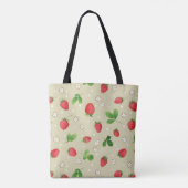 patroon waterverf aardbeien tote bag (Achterkant)