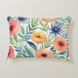 Patroon waterverf bloemen accent kussen