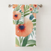 Patroon waterverf bloemen bad handdoek (Insitu)