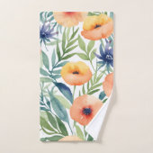 Patroon waterverf bloemen bad handdoek (Handdoek)