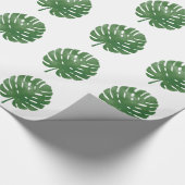 patroon waterverf palmbladeren cadeaupapier (Hoek)