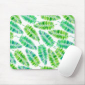 patroon waterverf palmbladeren muismat (Met muis)