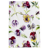 Patroon  Waterverf Pansies Medium Cadeauzakje (Voorkant)