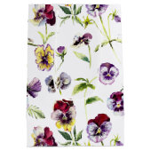 Patroon  Waterverf Pansies Medium Cadeauzakje (Achterkant)