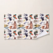 Patroon waterverf van landbouwhuisdieren bad handdoek (Handdoek)