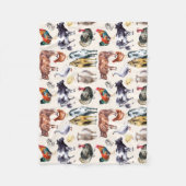 Patroon waterverf van landbouwhuisdieren fleece deken (Voorkant)