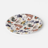 Patroon waterverf van landbouwhuisdieren papieren bordje (Gekanteld)