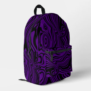 Patroon Waves Zwart Paarse Rugzak Kies kleuren