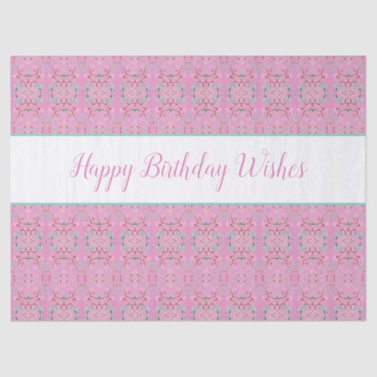 Patroon weefsel papier met gelukkige verjaardag we (Voorkant)