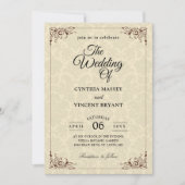 patroon westerne uitnodiging voor bruiloft (Voorkant)