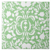  patroon William Morris groen en wit Tegeltje (Voorkant)