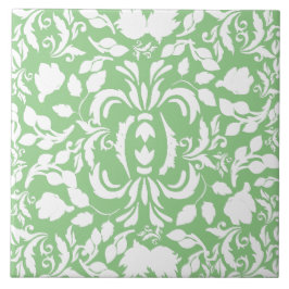  patroon William Morris groen en wit Tegeltje