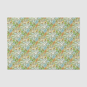 Patroon wit, Babyblauw en Groen Camouflage Tissuepapier