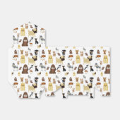 patroon witte achtergrond bedankdoosjes (Uitgevouwen)