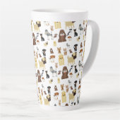 patroon witte achtergrond latte mok (Rechterhoek)