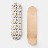 patroon witte achtergrond persoonlijk skateboard (Voorkant)