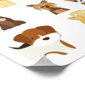 patroon witte achtergrond poster (Hoek)