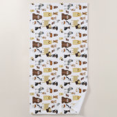 patroon witte achtergrond strandlaken (Voorkant)