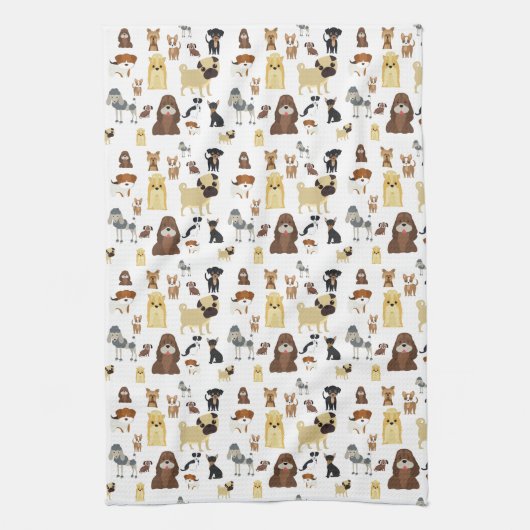 patroon witte achtergrond theedoek (Verticaal)