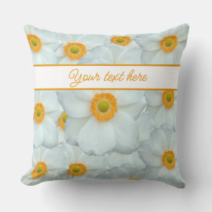 patroon witte bloemen kussen