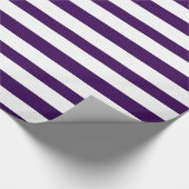 Patroon witte en Paarse strepen Cadeaupapier (Hoek)