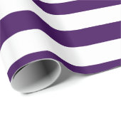 Patroon witte en Paarse strepen Cadeaupapier (Rol Hoek)