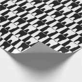 patroon witte en zwarte tanden cadeaupapier (Hoek)