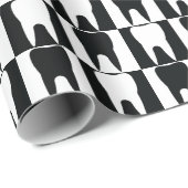 patroon witte en zwarte tanden cadeaupapier (Rol Hoek)