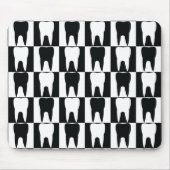 patroon witte en zwarte tanden muismat (Voorkant)
