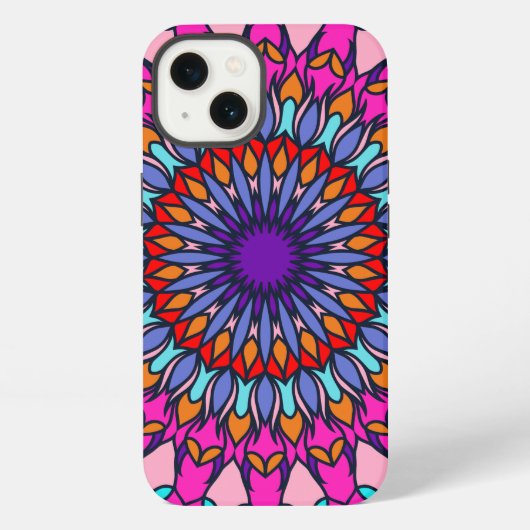 Patroon Zomer Mode Kleurrijk Vintage Trend iPhone Hoesje (Achterkant)