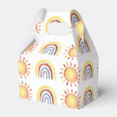 Patroon zon en regenboog bedankdoosjes (Achterkant)