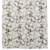 Patroon Zuid-Magnolia Flowers Douchegordijn (Voorkant)