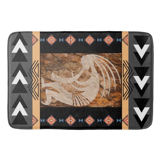 Patroon Zuidwest Kokopellis Badmat (Voorkant)