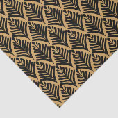 Patroon zwart en gouden kunst Deco Fan Flowers Tissuepapier (Detail)